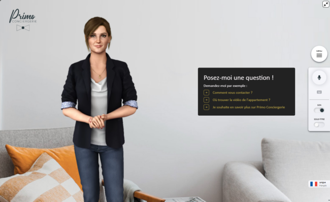 Solution accueil interactive avec agent d’accueil digital